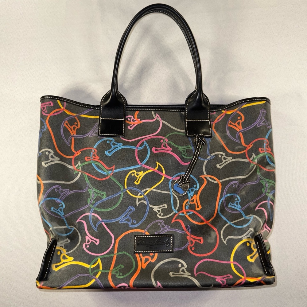 Dooney & Bourke - BELLA Multicolor Wonder Duck Outline Canvas Shopper Tote Large